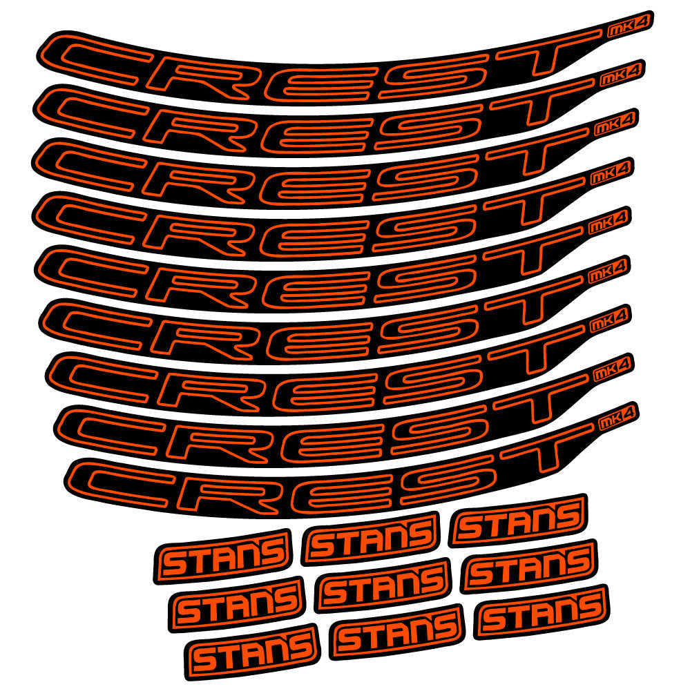 Stickers Stans Crest MK4 Ver1 compatibles - Autocollants roue vélo VTT