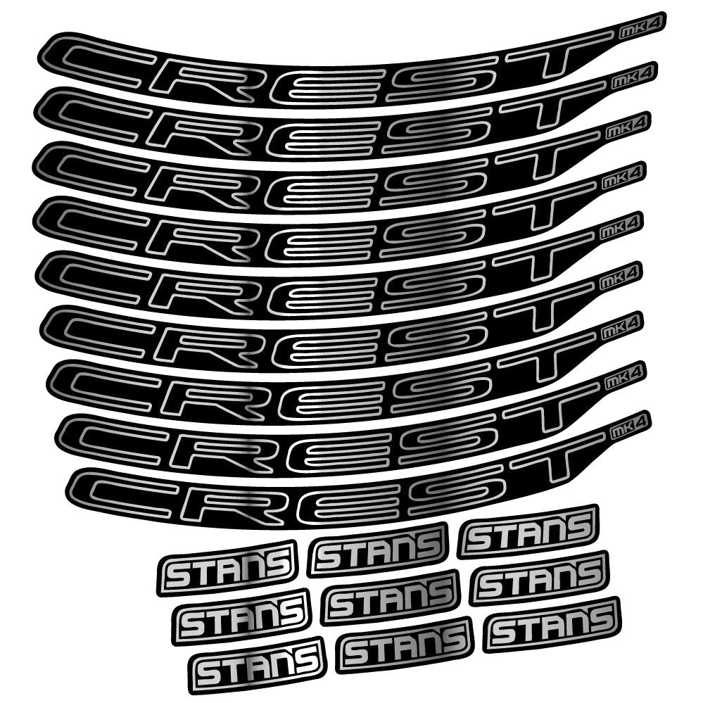 Stickers Stans Crest MK4 Ver1 compatibles - Autocollants roue vélo VTT