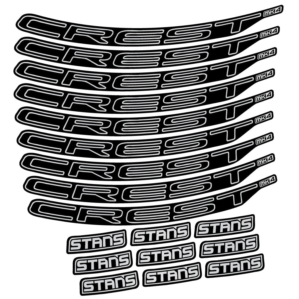 Stickers Stans Crest MK4 Ver1 compatibles - Autocollants roue vélo VTT