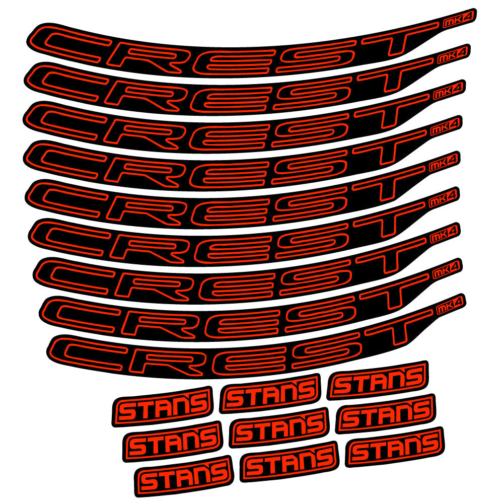 Stickers Stans Crest MK4 Ver1 compatibles - Autocollants roue vélo VTT