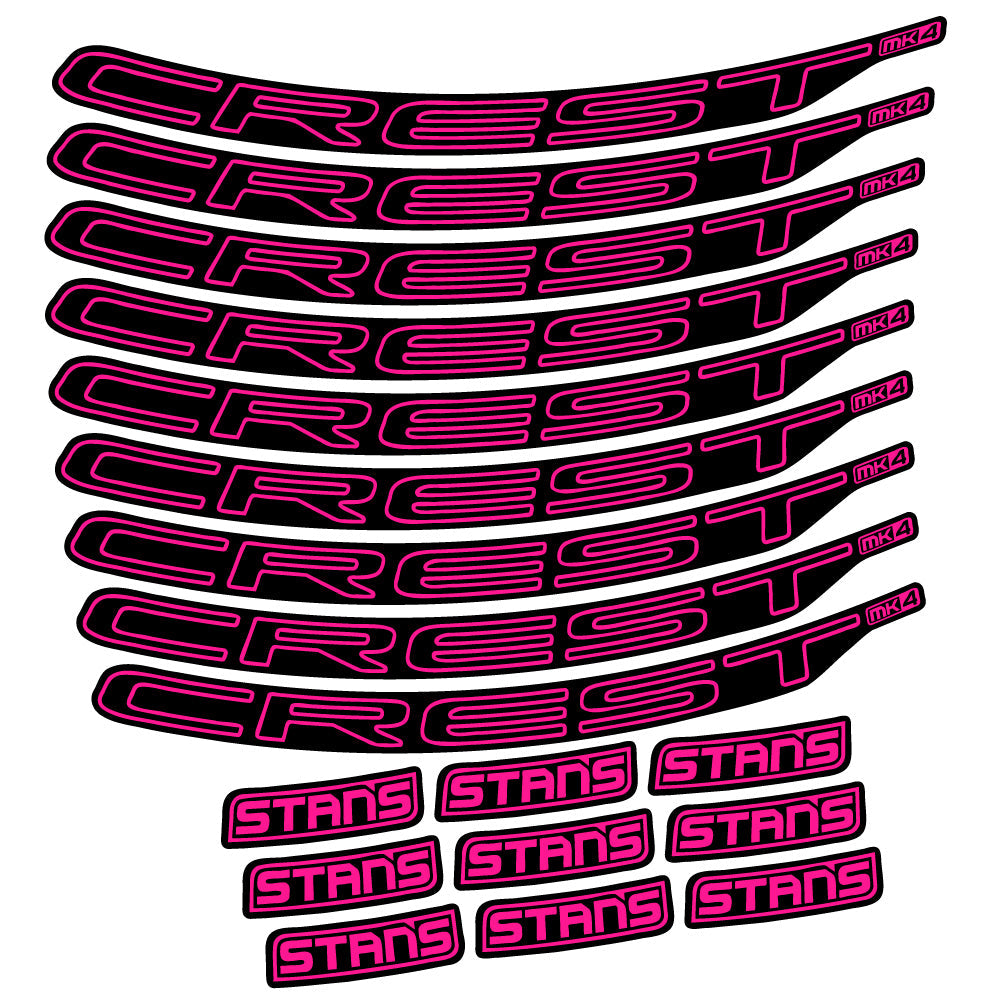 Stickers Stans Crest MK4 Ver1 compatibles - Autocollants roue vélo VTT