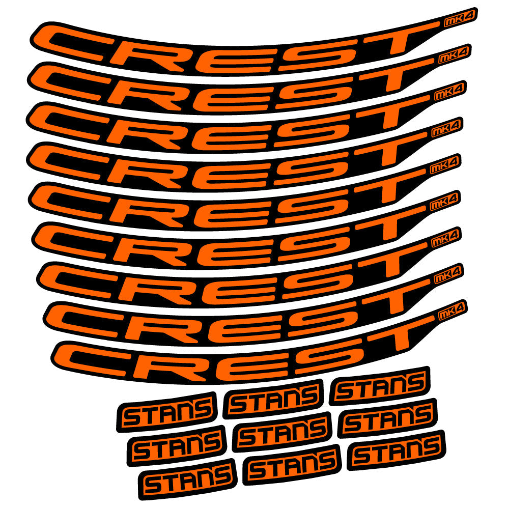 Stickers Stans Crest MK4 Ver2 compatibles - Autocollants roue vélo VTT