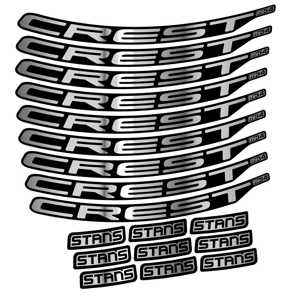 Stickers Stans Crest MK4 Ver2 compatibles - Autocollants roue vélo VTT