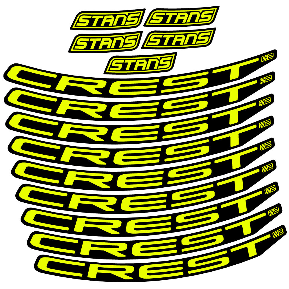 Stickers Stans Notubes Crest S2 compatibles Autocollants roues VTT 29"