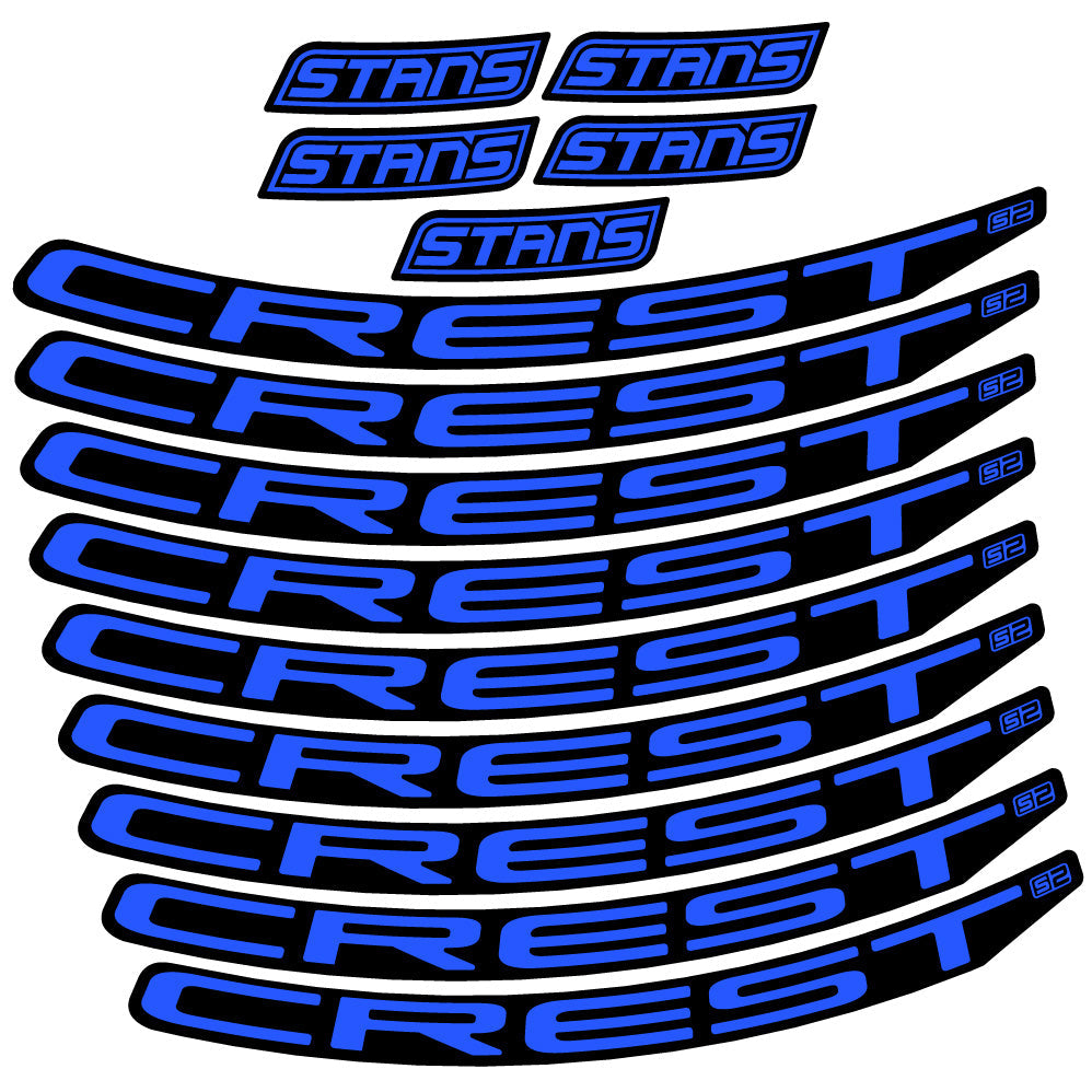 Stickers Stans Notubes Crest S2 compatibles - Autocollants roue vélo VTT