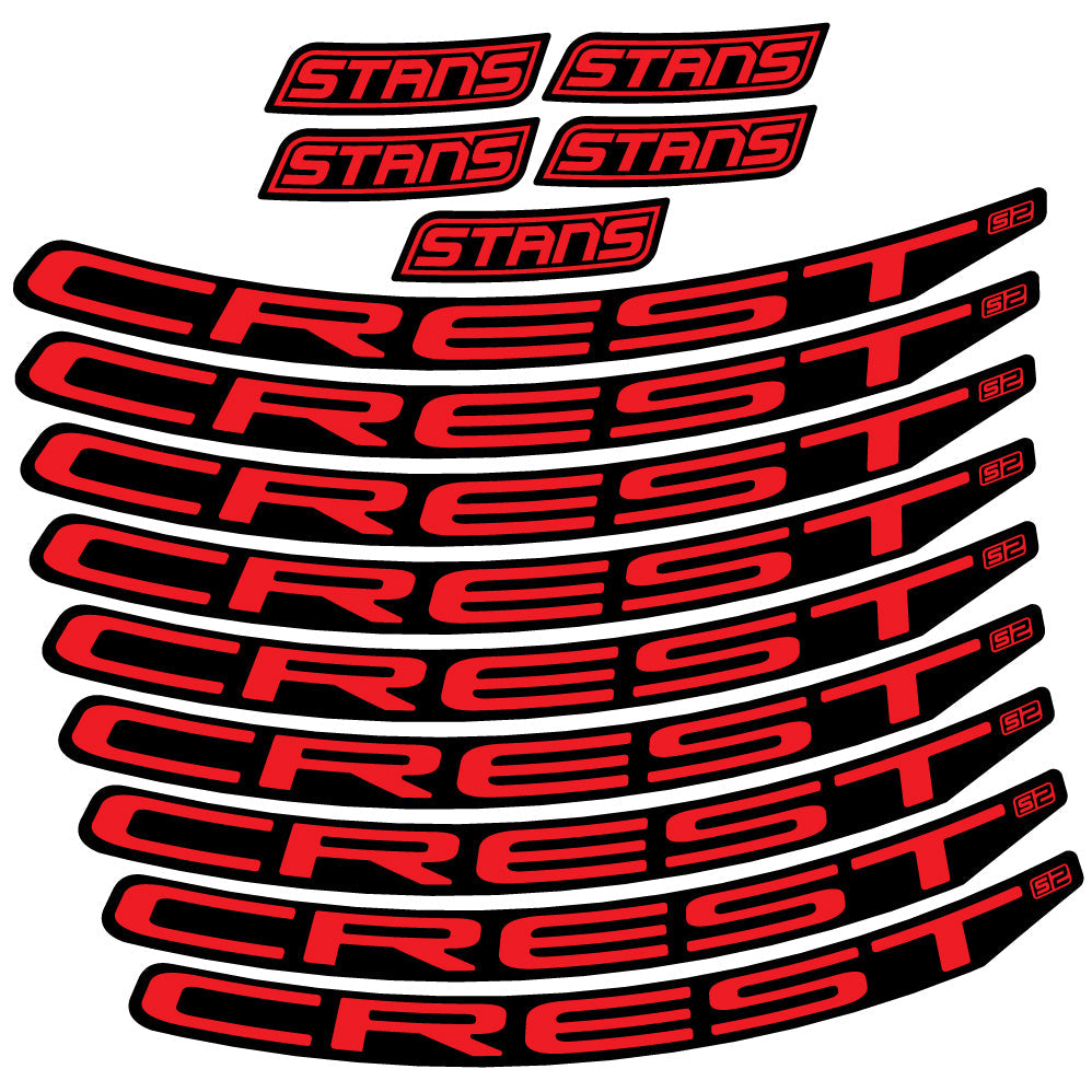 Stickers Stans Notubes Crest S2 compatibles - Autocollants roue vélo VTT