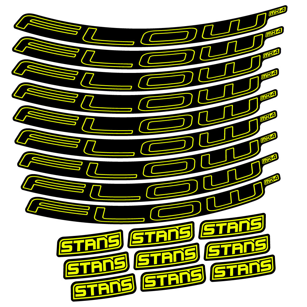 Stickers Stans Flow MK4 Ver1 compatibles - Autocollants roue vélo VTT