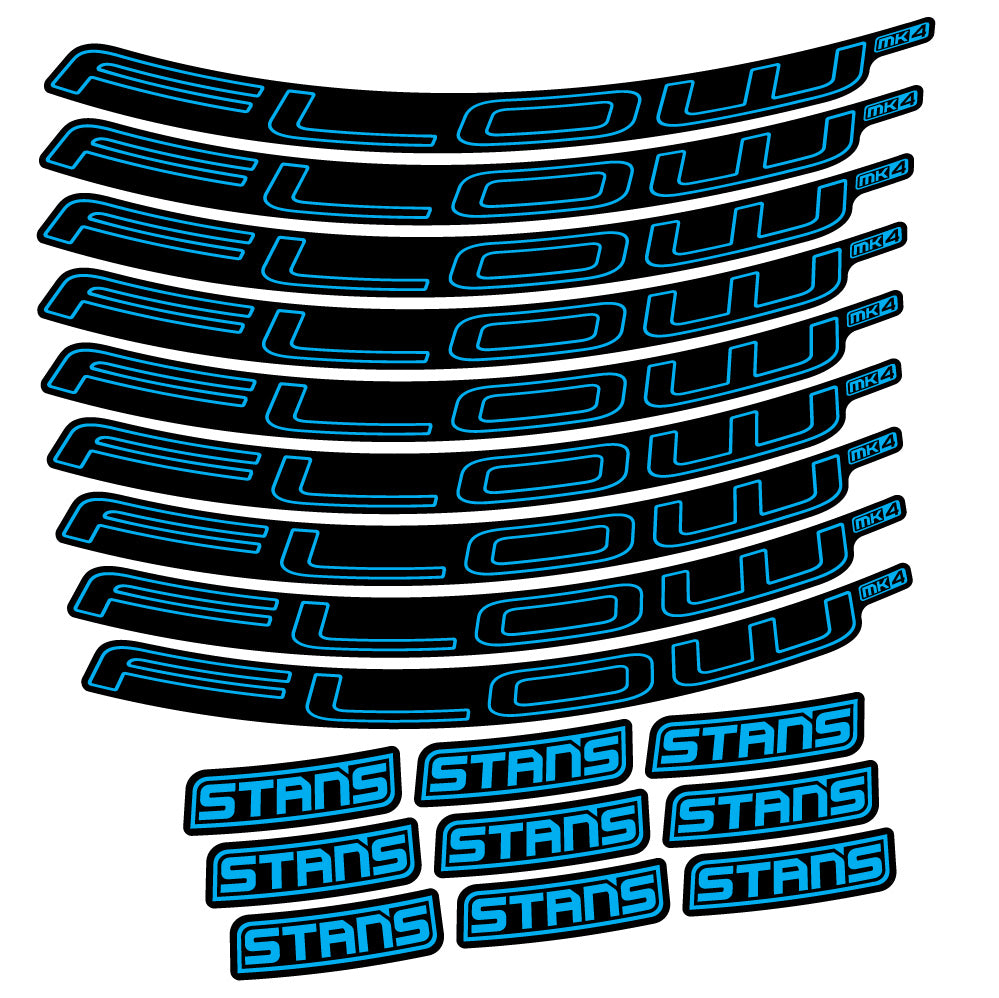 Stickers Stans Flow MK4 Ver1 compatibles - Autocollants roue vélo VTT