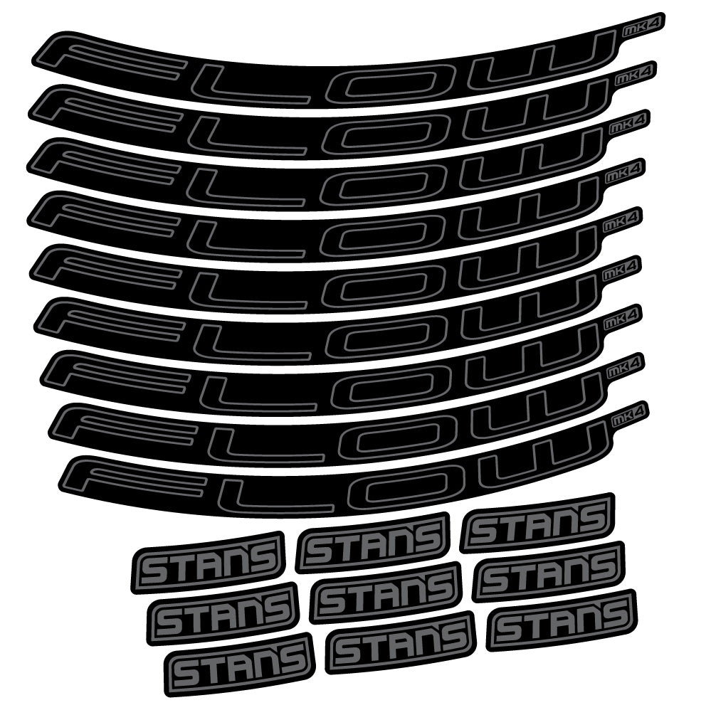 Stickers Stans Flow MK4 Ver1 compatibles - Autocollants roue vélo VTT