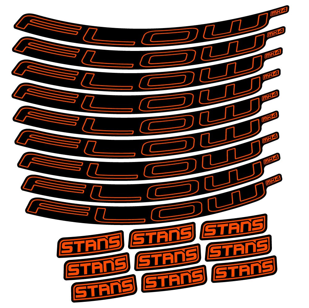Stickers Stans Flow MK4 Ver1 compatibles - Autocollants roue vélo VTT