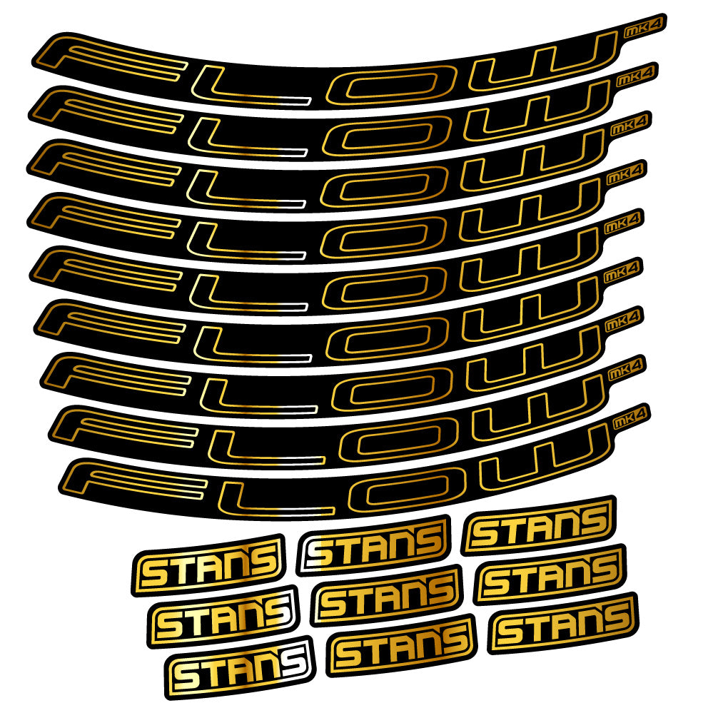Stickers Stans Flow MK4 Ver1 compatibles - Autocollants roue vélo VTT