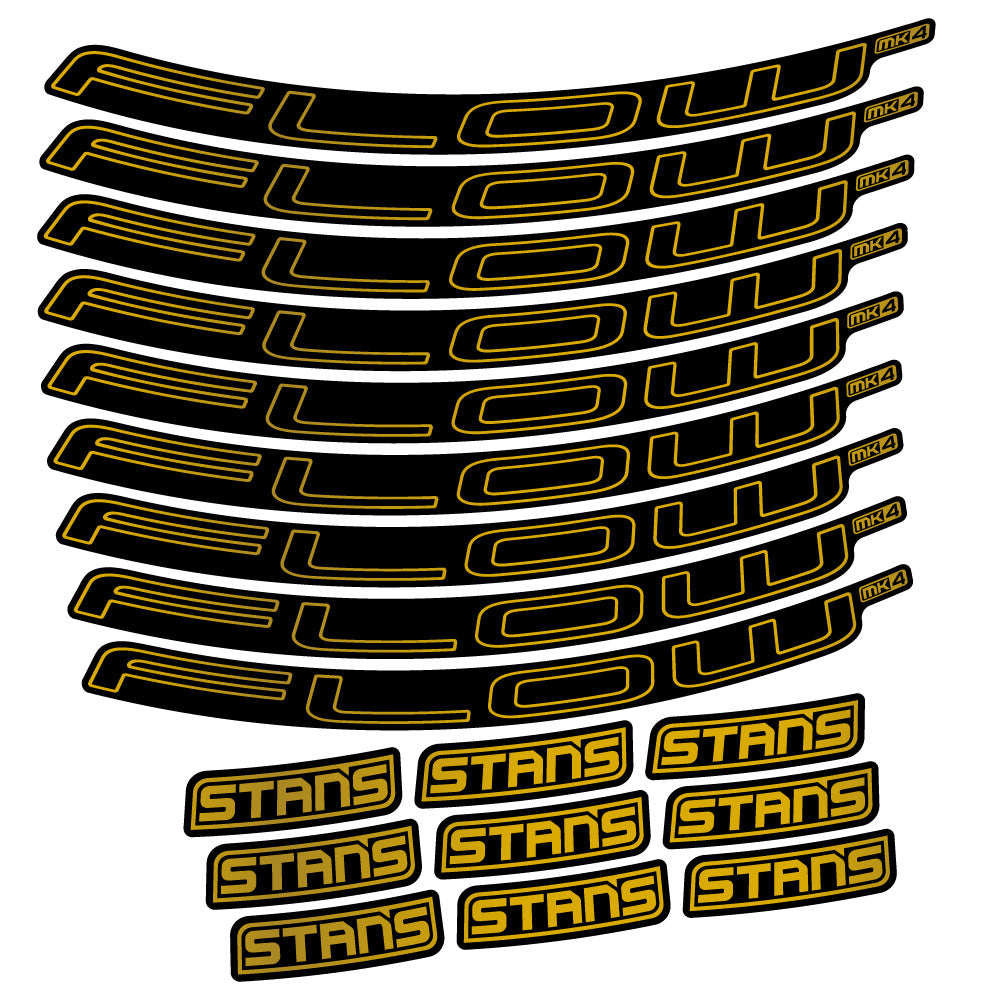 Stickers Stans Flow MK4 Ver1 compatibles - Autocollants roue vélo VTT