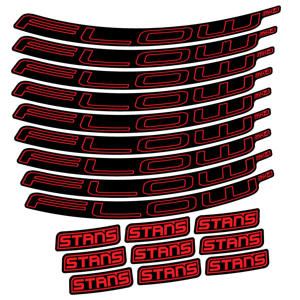 Stickers Stans Flow MK4 Ver1 compatibles - Autocollants roue vélo VTT