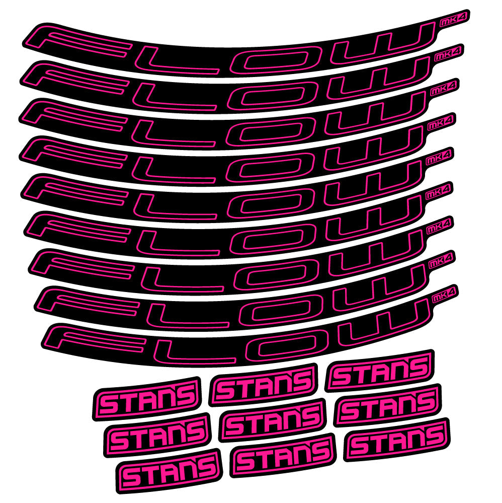 Stickers Stans Flow MK4 Ver1 compatibles - Autocollants roue vélo VTT