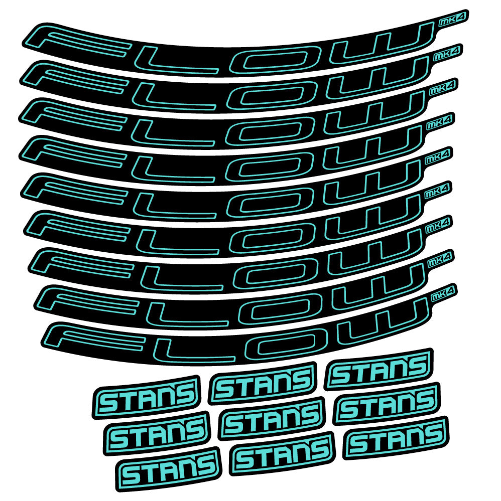 Stickers Stans Flow MK4 Ver1 compatibles - Autocollants roue vélo VTT