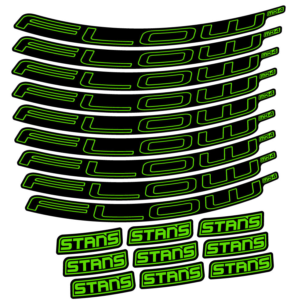Stickers Stans Flow MK4 Ver1 compatibles - Autocollants roue vélo VTT