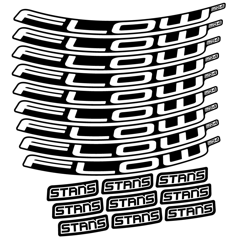 Stickers Stans Flow MK4 Ver2 compatibles - Autocollants roue vélo VTT