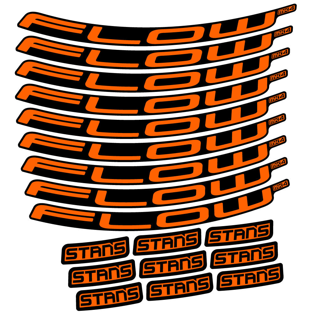 Stickers Stans Flow MK4 Ver2 compatibles - Autocollants roue vélo VTT