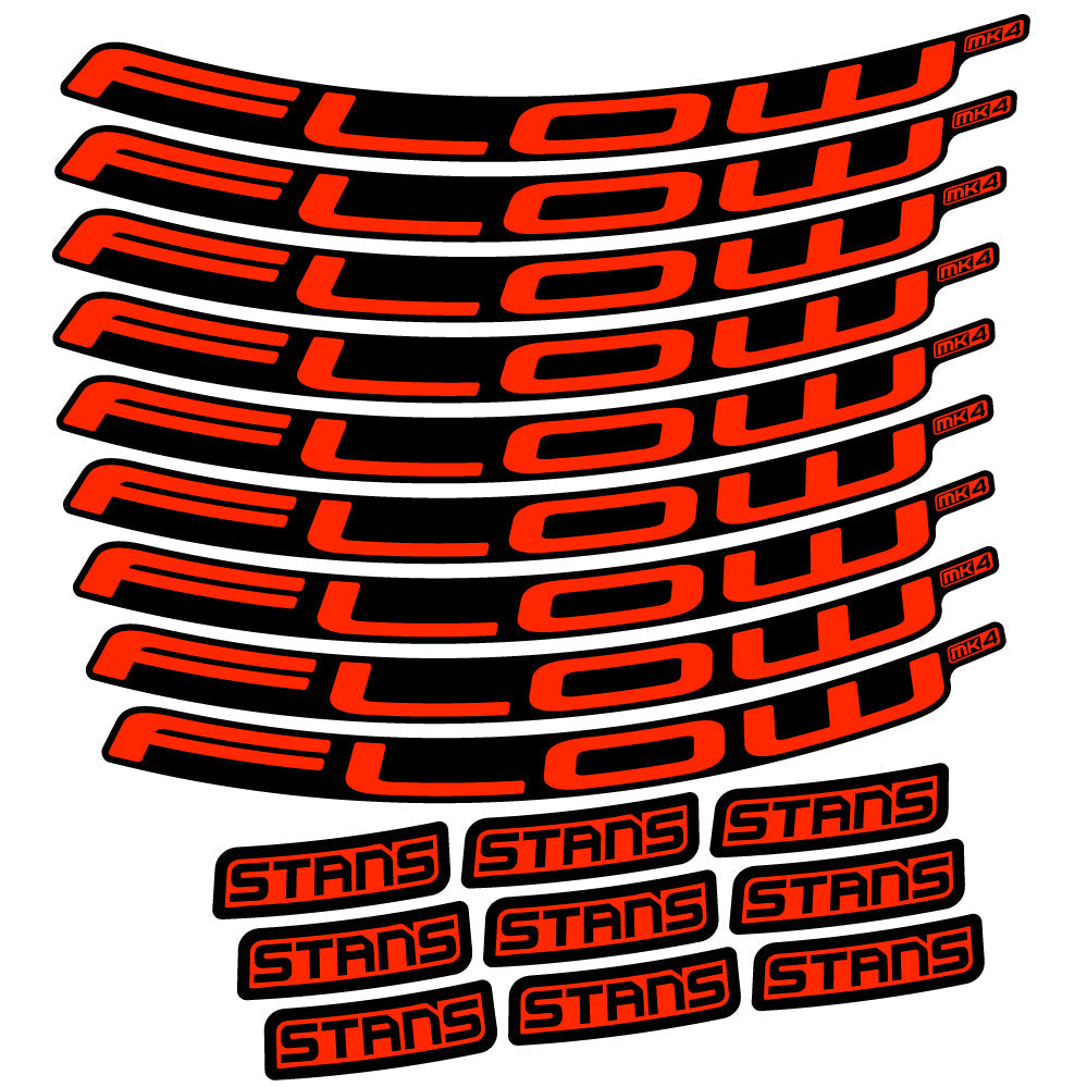 Stickers Stans Flow MK4 Ver2 compatibles - Autocollants roue vélo VTT