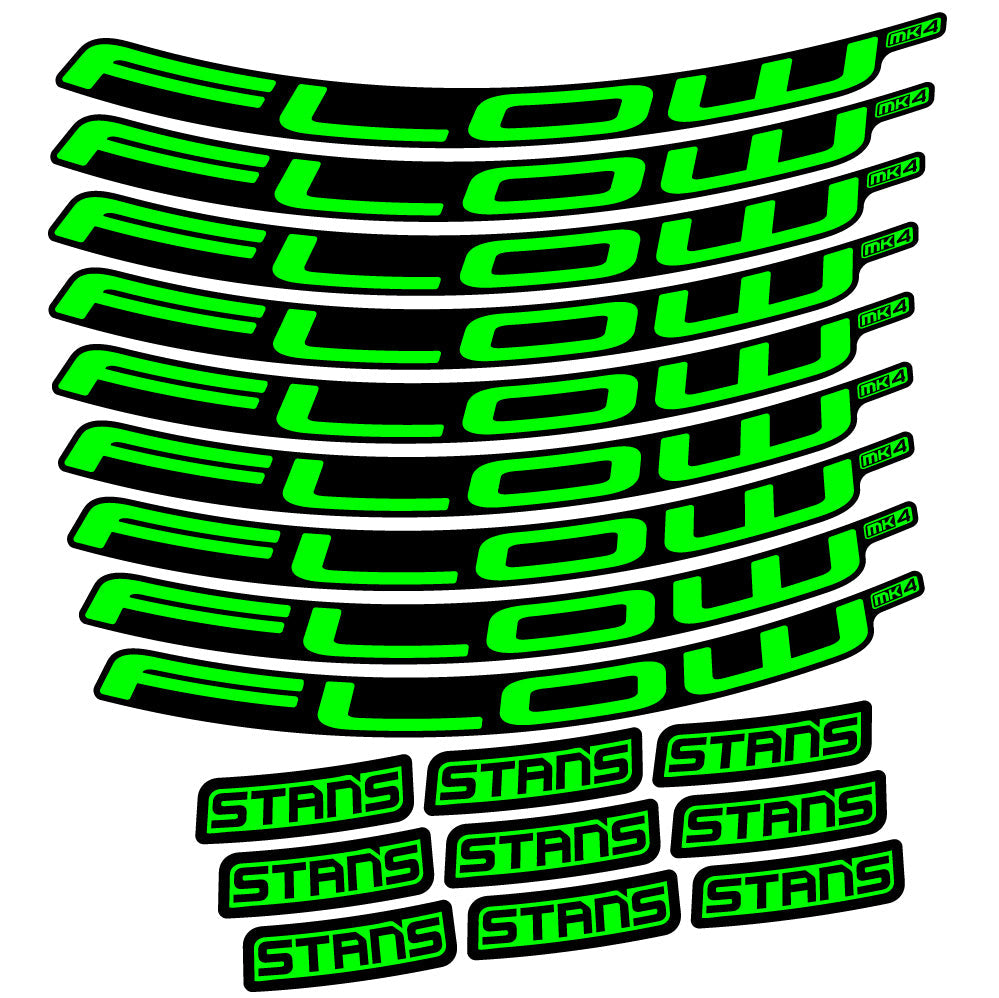 Stickers Stans Flow MK4 Ver2 compatibles - Autocollants roue vélo VTT