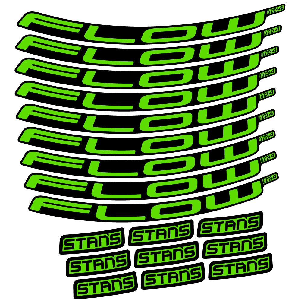 Stickers Stans Flow MK4 Ver2 compatibles - Autocollants roue vélo VTT