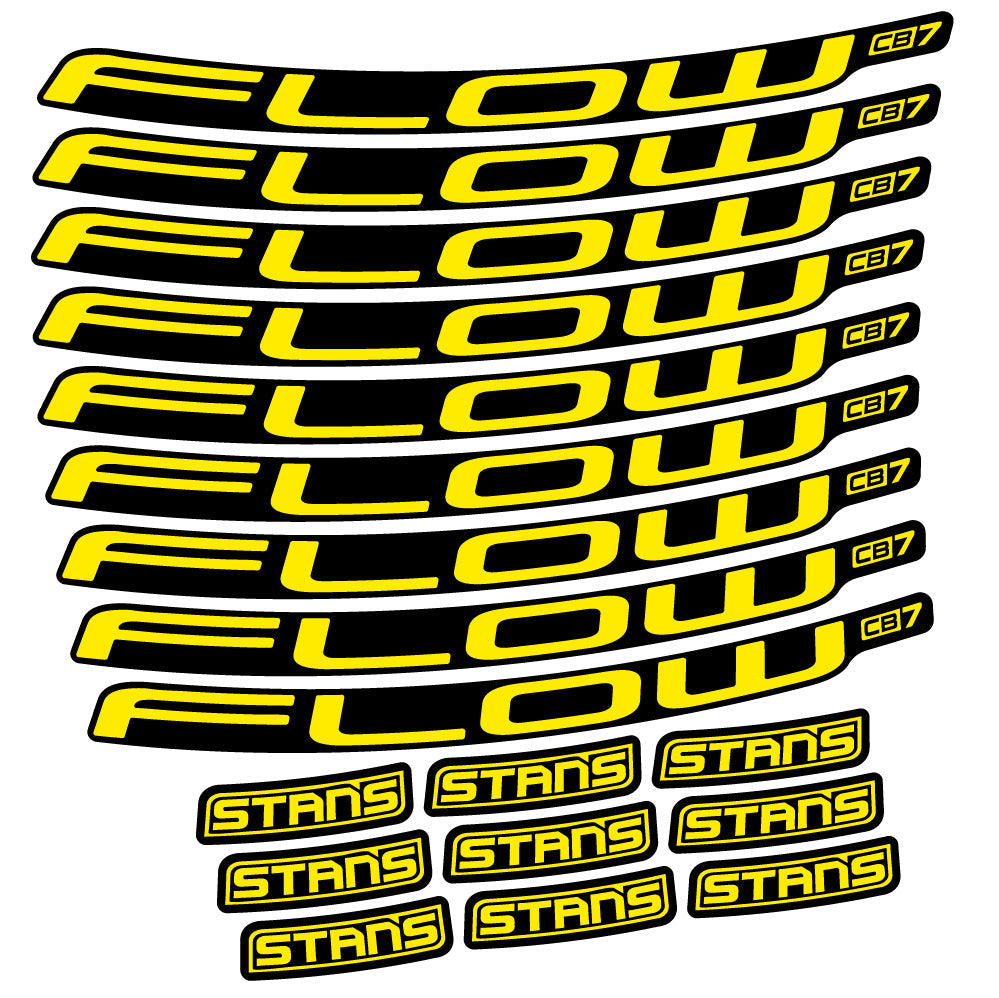 Stickers Stans Flow CB7 Ver2 compatibles - Autocollants roue vélo VTT