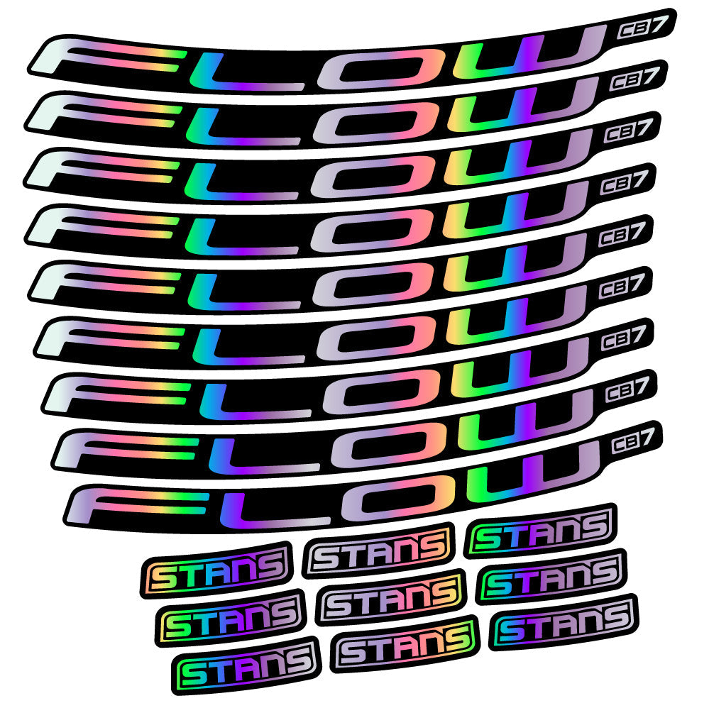 Stickers Stans Flow CB7 Ver2 compatibles - Autocollants roue vélo VTT