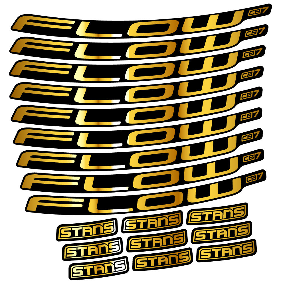 Stickers Stans Flow CB7 Ver2 compatibles - Autocollants roue vélo VTT