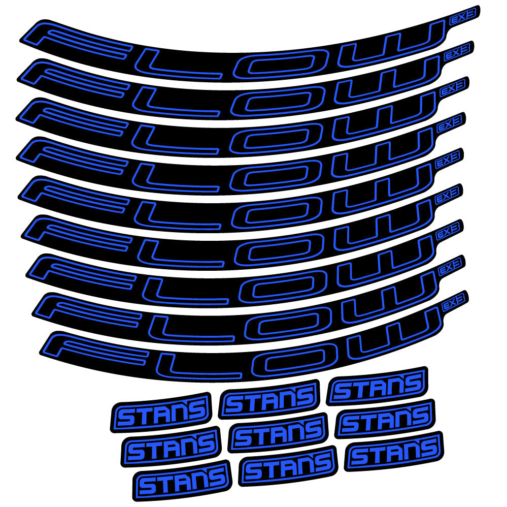 Stickers Stans Flow EX3 Ver1 compatibles - Autocollants roue vélo VTT