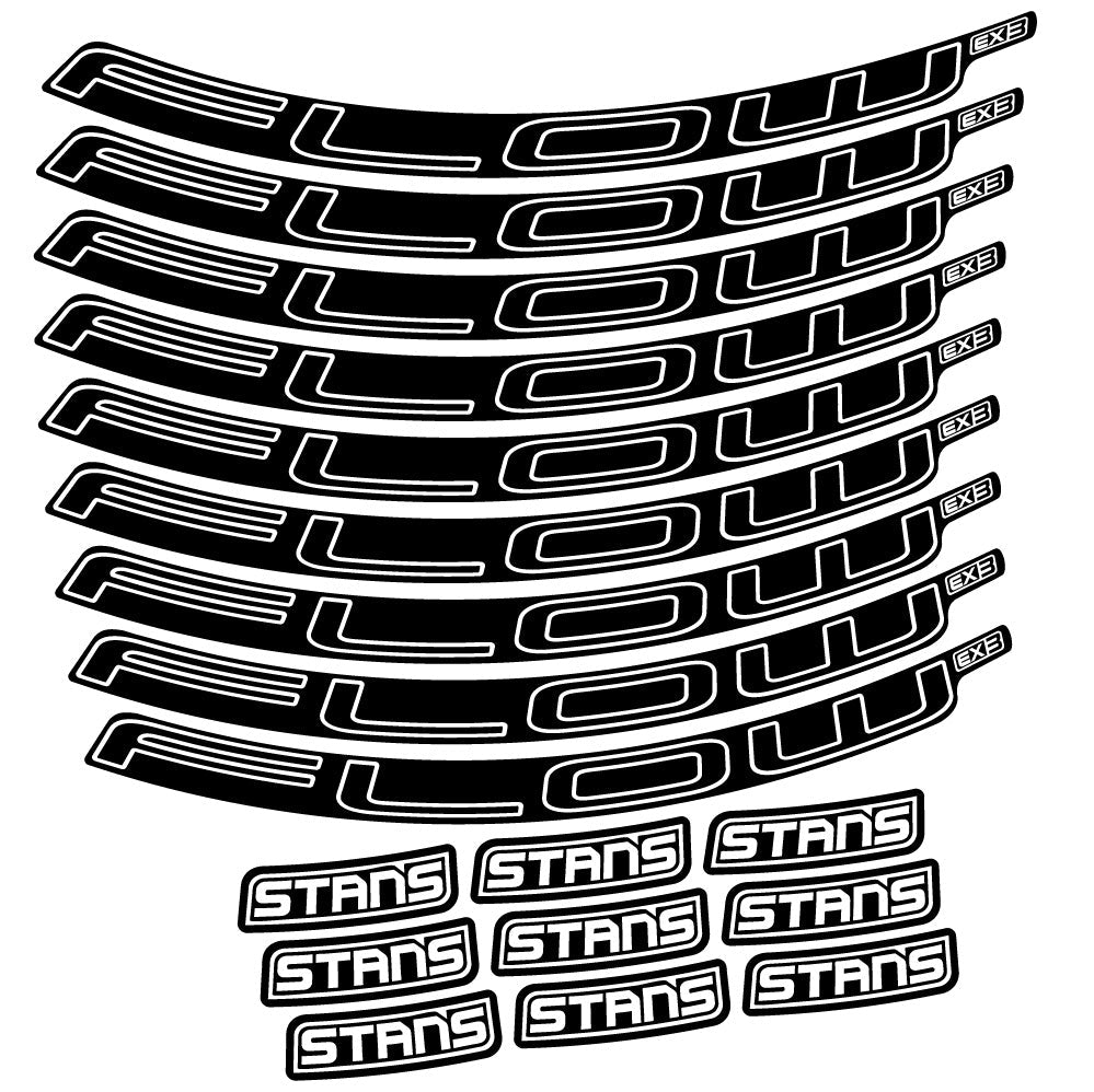 Stickers Stans Flow EX3 Ver1 compatibles - Autocollants roue vélo VTT