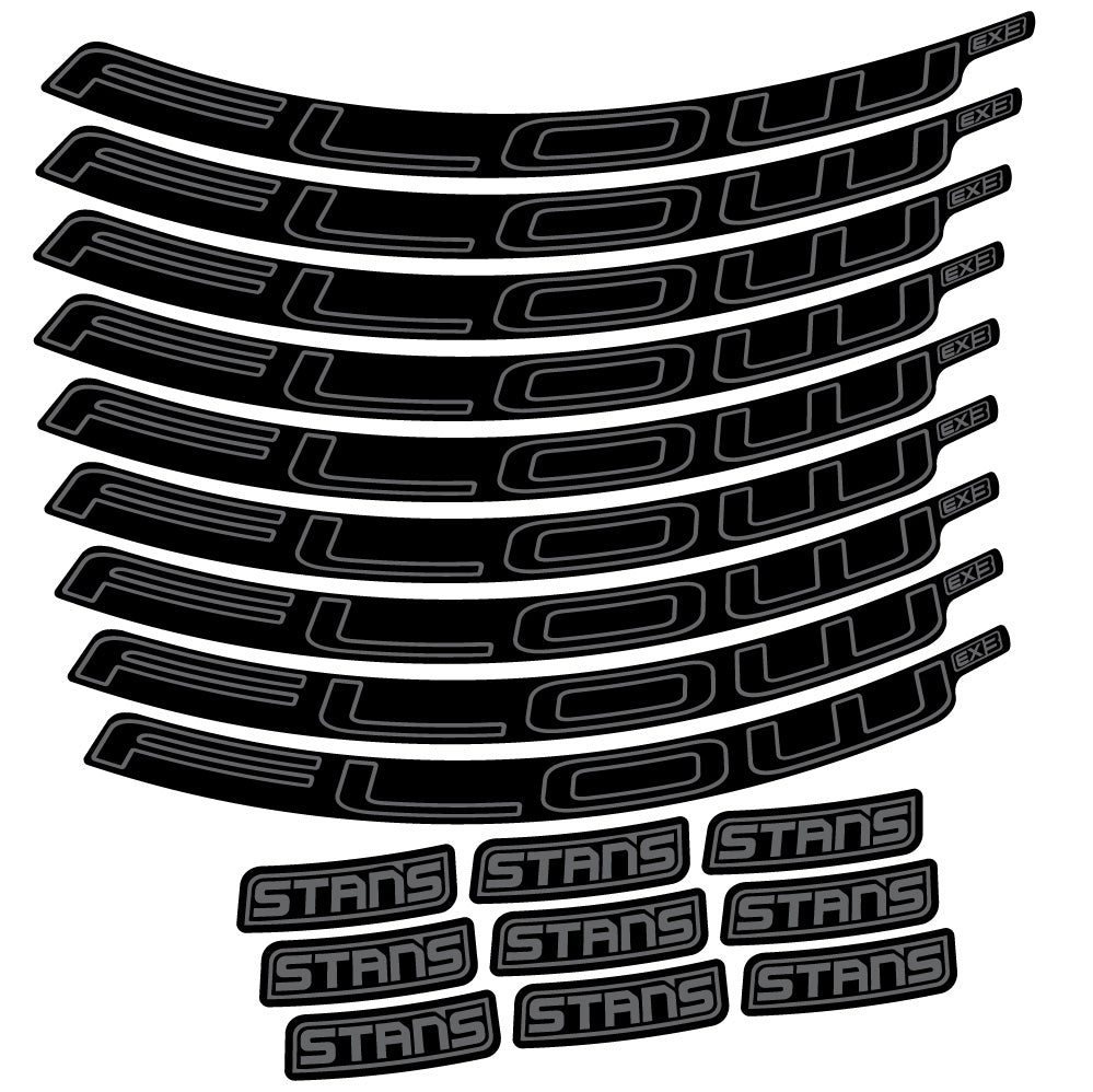 Stickers Stans Flow EX3 Ver1 compatibles - Autocollants roue vélo VTT