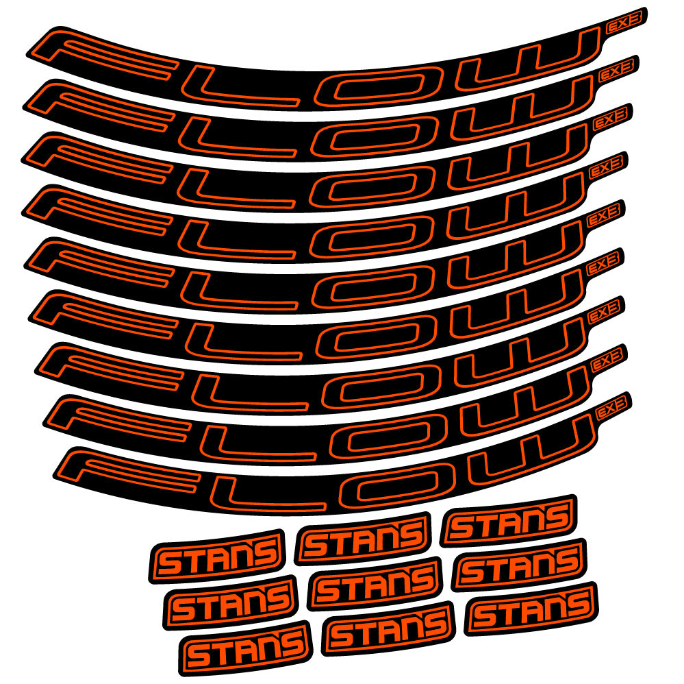 Stickers Stans Flow EX3 Ver1 compatibles - Autocollants roue vélo VTT