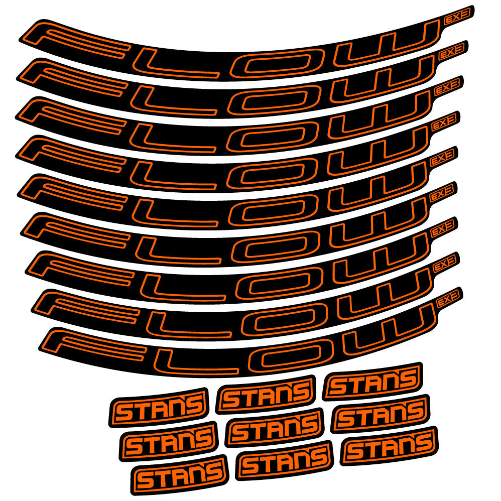 Stickers Stans Flow EX3 Ver1 compatibles - Autocollants roue vélo VTT