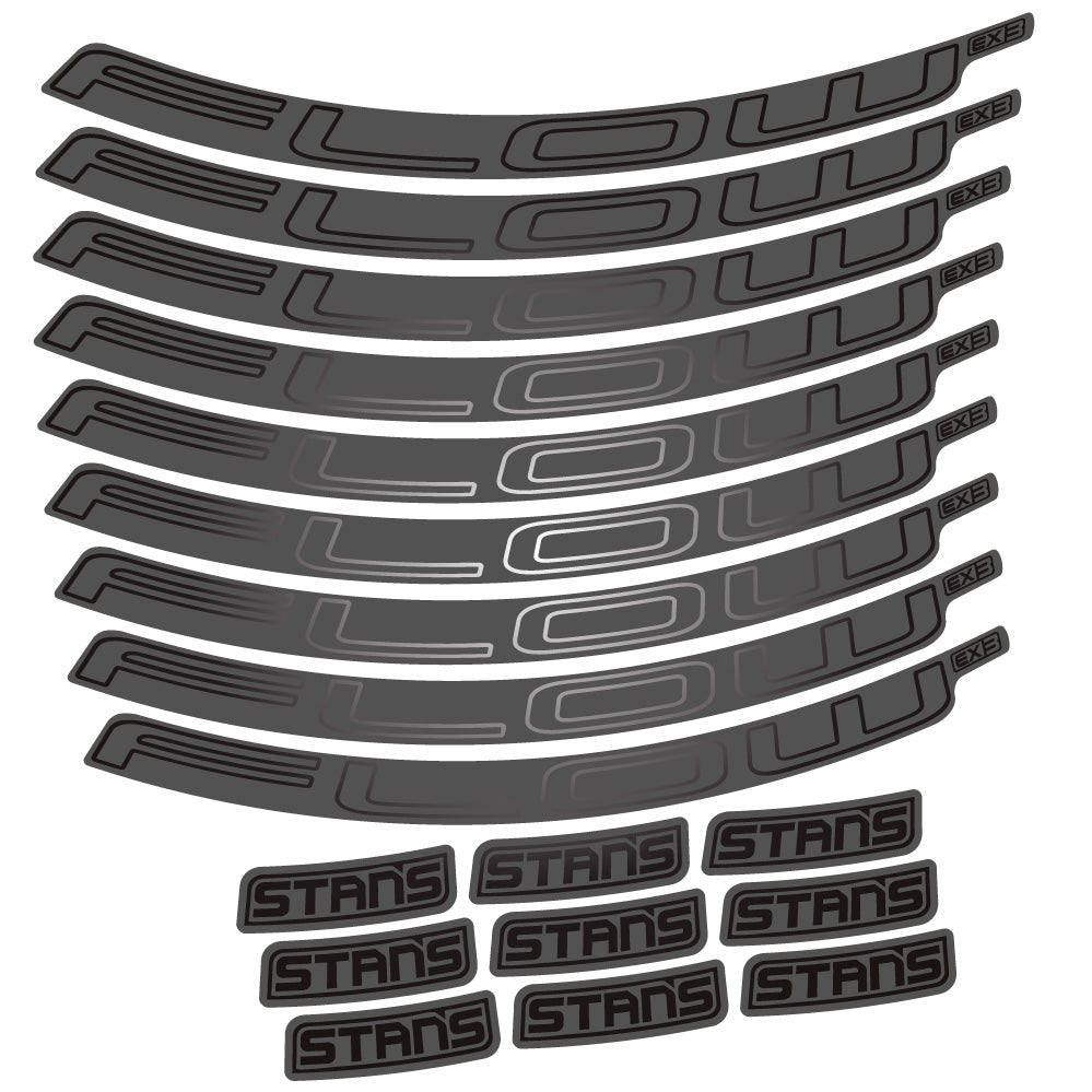 Stickers Stans Flow EX3 Ver1 compatibles - Autocollants roue vélo VTT