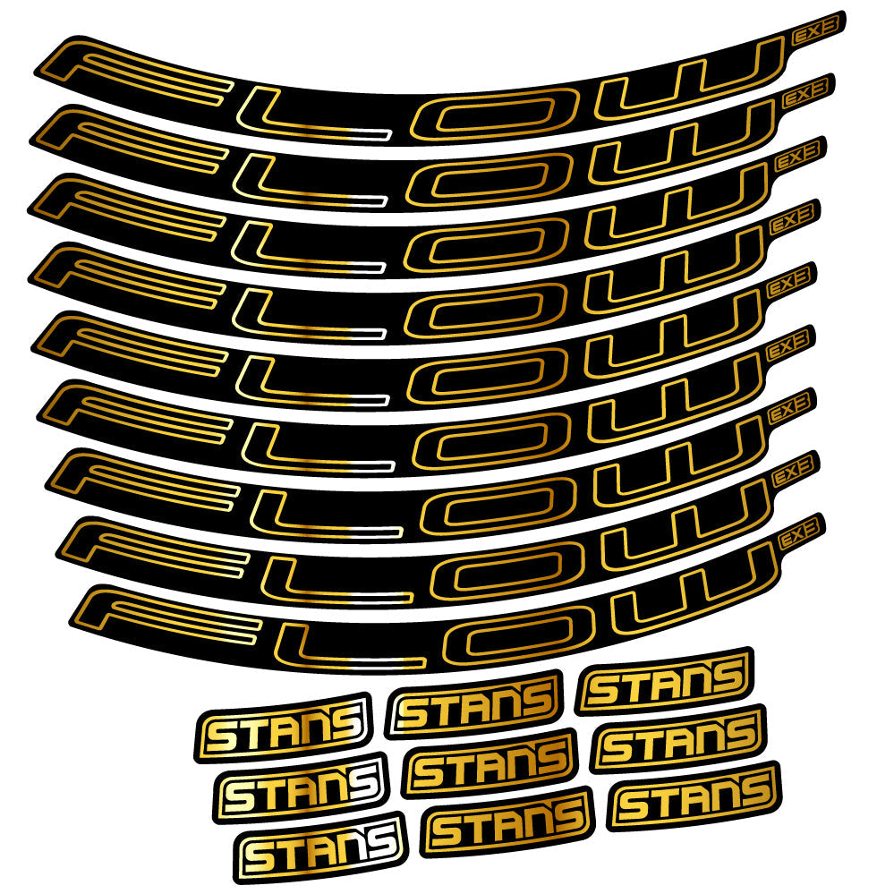 Stickers Stans Flow EX3 Ver1 compatibles - Autocollants roue vélo VTT