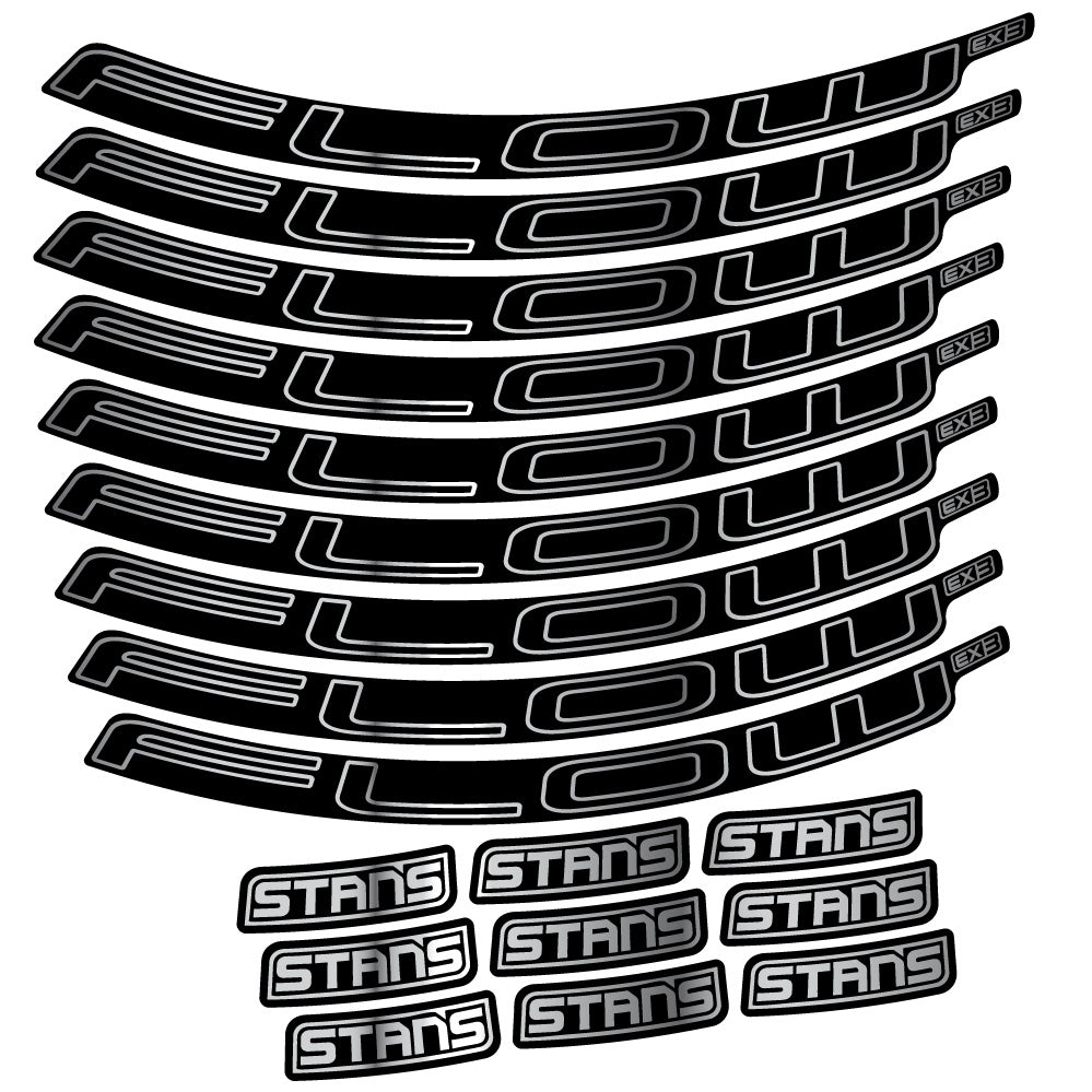 Stickers Stans Flow EX3 Ver1 compatibles - Autocollants roue vélo VTT