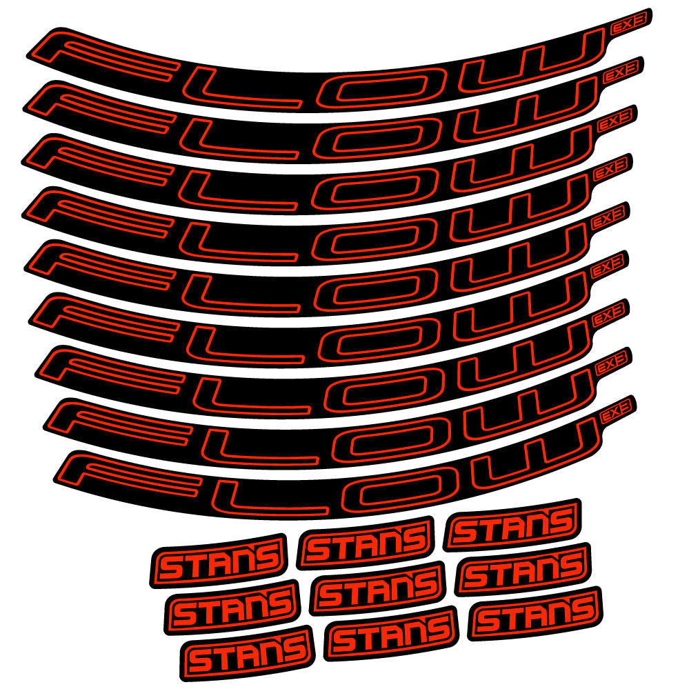 Stickers Stans Flow EX3 Ver1 compatibles - Autocollants roue vélo VTT