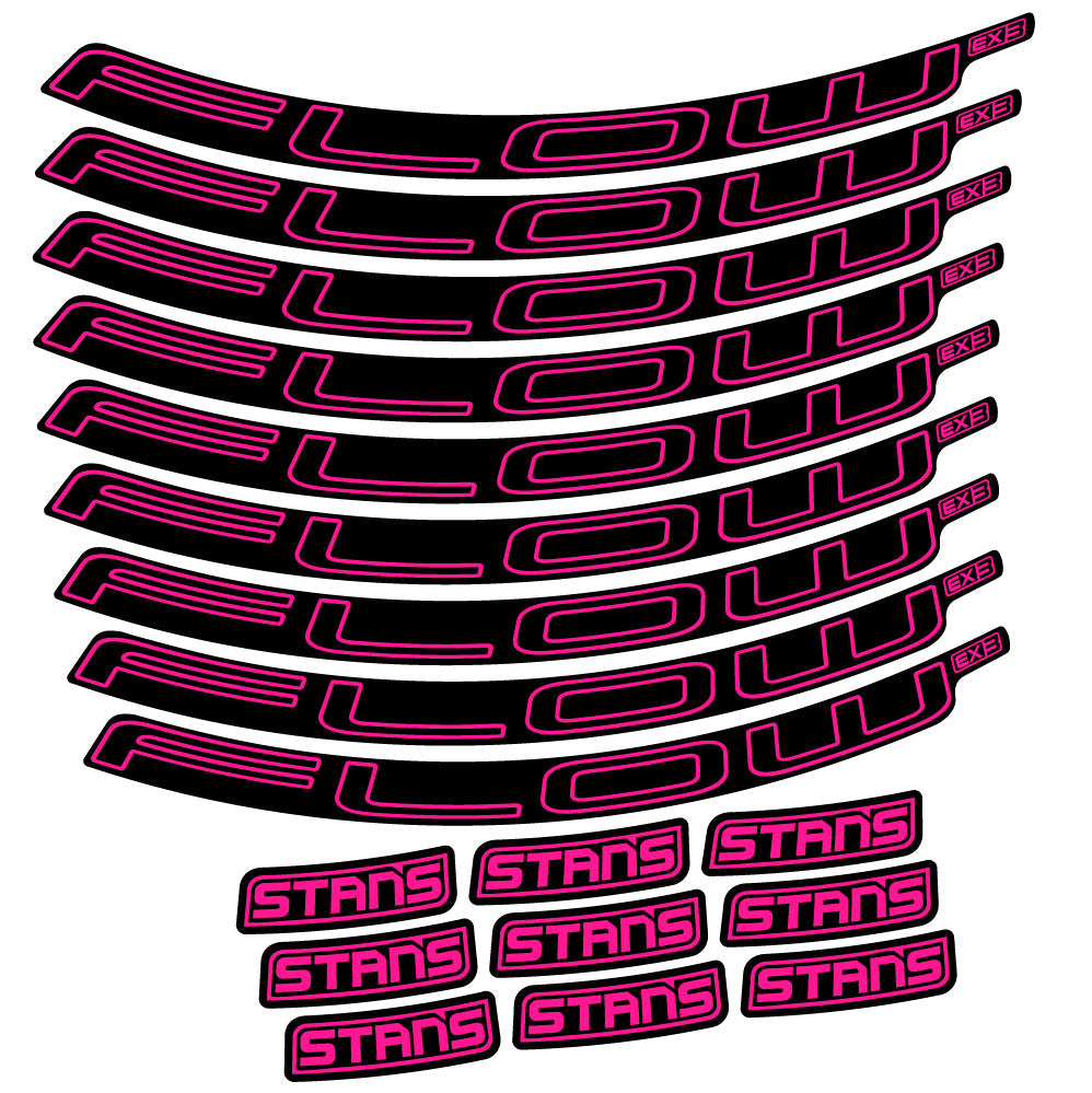 Stickers Stans Flow EX3 Ver1 compatibles - Autocollants roue vélo VTT