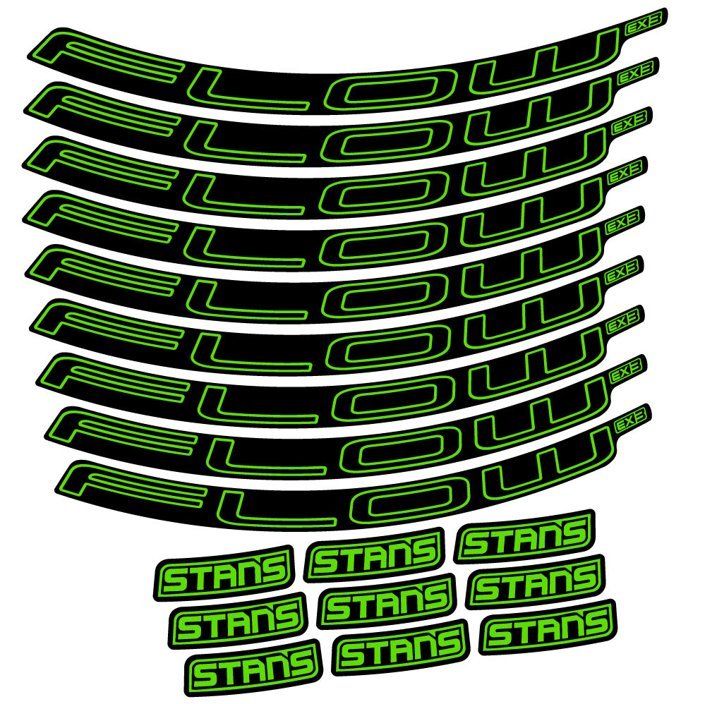 Stickers Stans Flow EX3 Ver1 compatibles - Autocollants roue vélo VTT