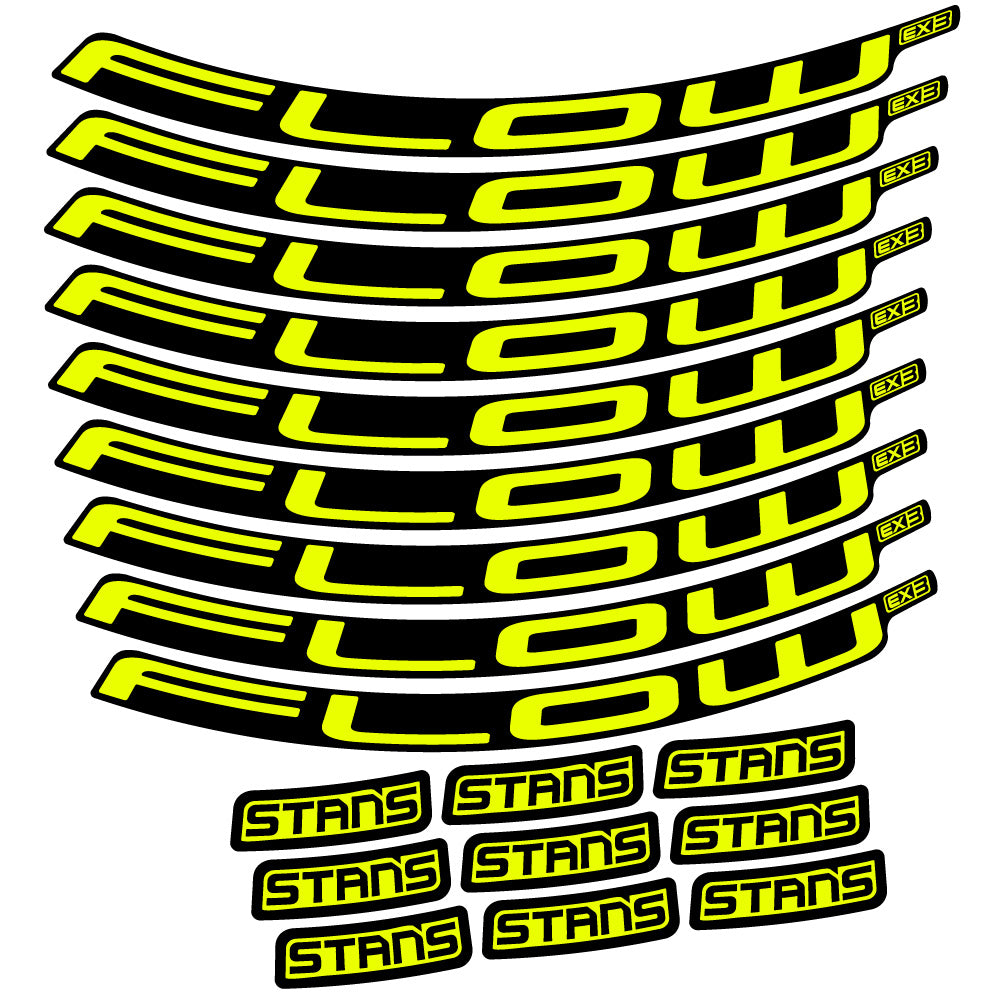 Stickers Stans Flow EX3 Ver2 compatibles - Autocollants roue vélo VTT