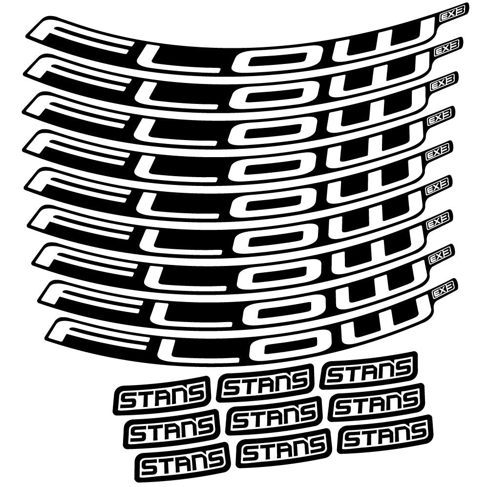 Stickers Stans Flow EX3 Ver2 compatibles - Autocollants roue vélo VTT