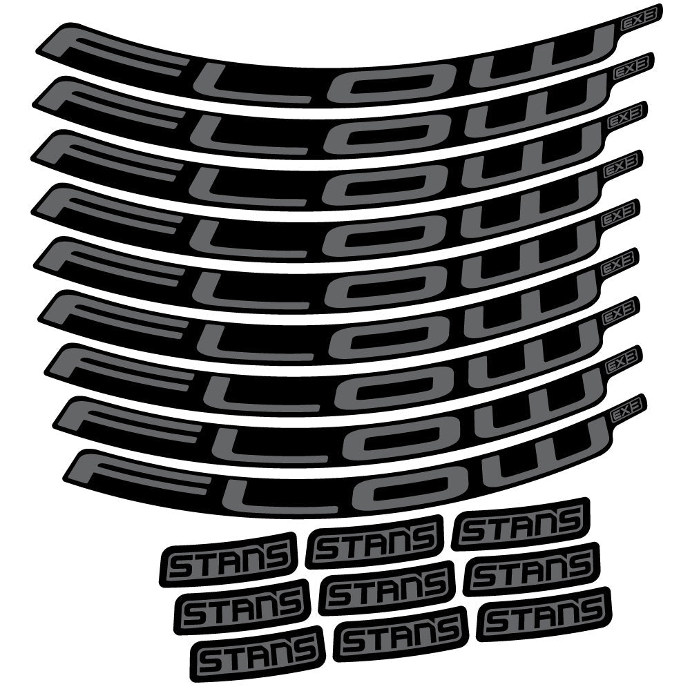Stickers Stans Flow EX3 Ver2 compatibles - Autocollants roue vélo VTT