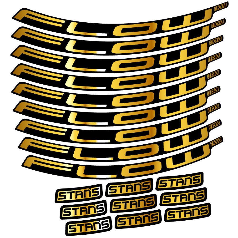 Stickers Stans Flow EX3 Ver2 compatibles - Autocollants roue vélo VTT