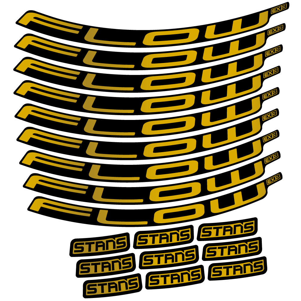 Stickers Stans Flow EX3 Ver2 compatibles - Autocollants roue vélo VTT