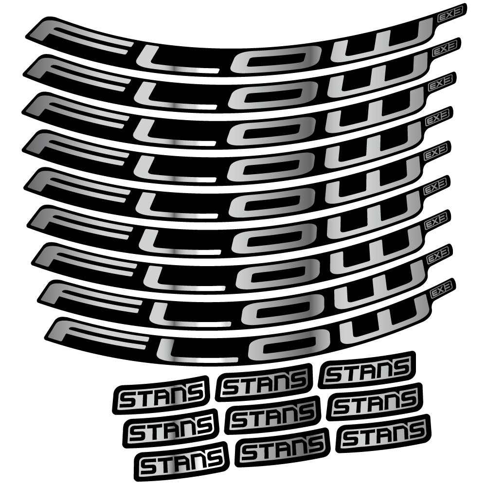 Stickers Stans Flow EX3 Ver2 compatibles - Autocollants roue vélo VTT