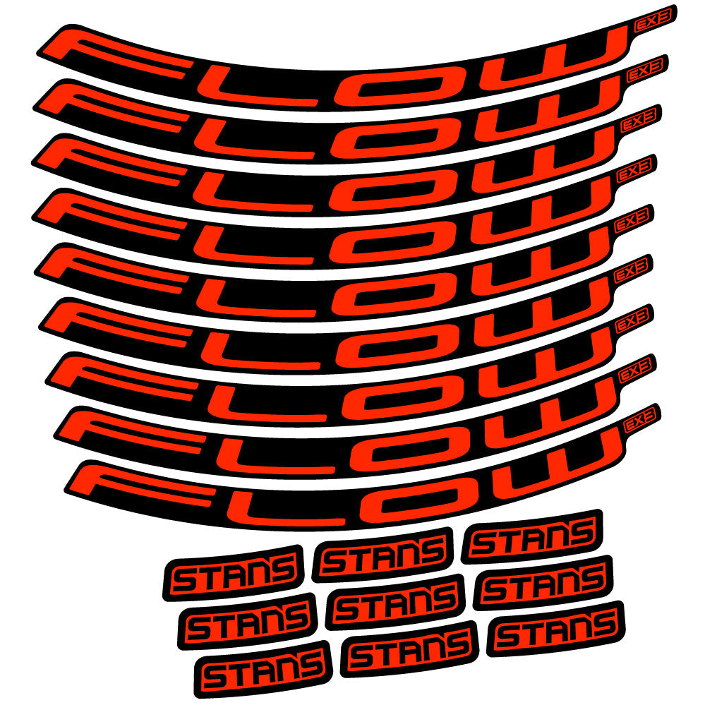 Stickers Stans Flow EX3 Ver2 compatibles - Autocollants roue vélo VTT