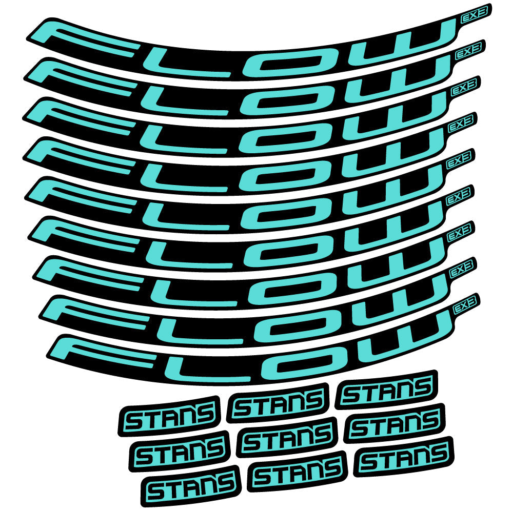 Stickers Stans Flow EX3 Ver2 compatibles - Autocollants roue vélo VTT