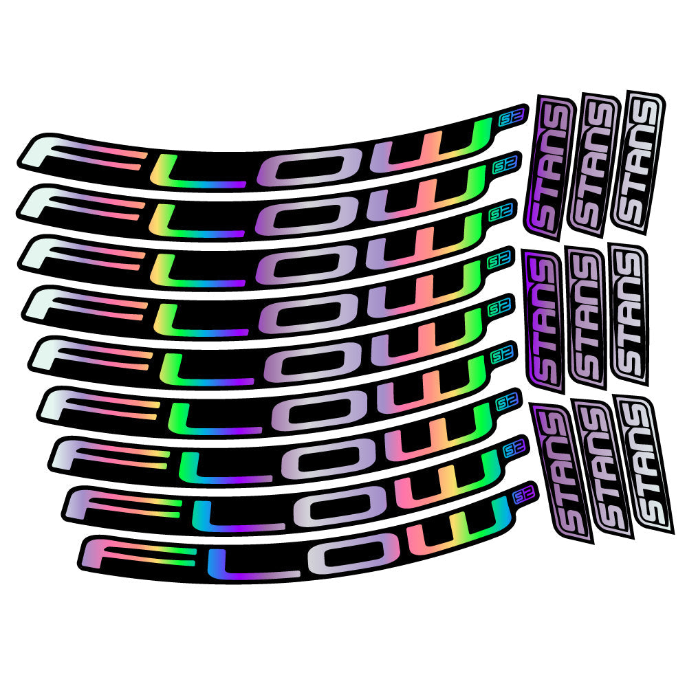 Stickers Stans Flow S2 compatibles - Autocollants roue vélo VTT