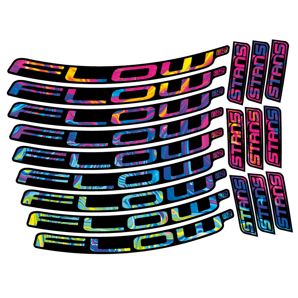 Stickers Stans Flow S2 compatibles - Autocollants roue vélo VTT
