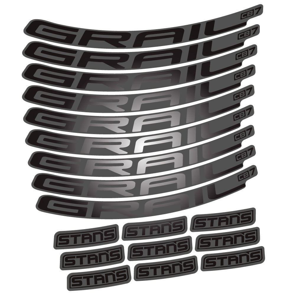 Stickers Stans Grail CB7 Ver2 compatibles - Autocollants roue vélo VTT